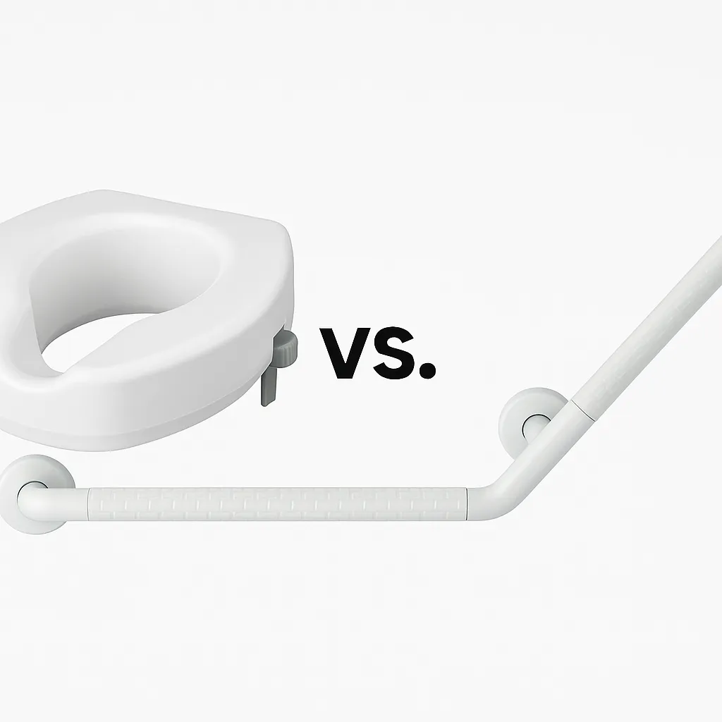 Erhöhte Toilettensitze vs. Sicherheitsbügel